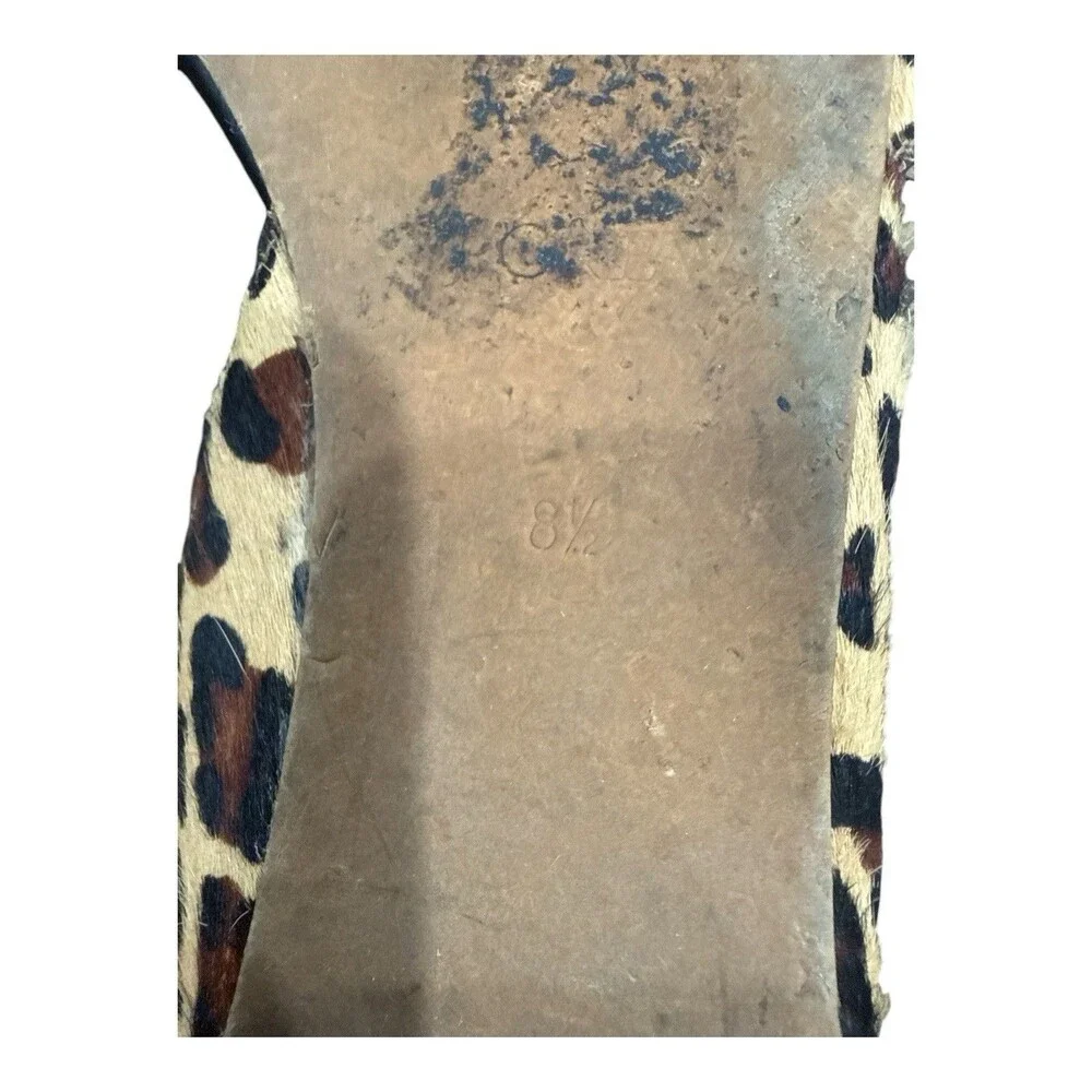J.Crew Zoe Leopard Calf Hair d’Orsay Flats Pointed Toe Women’s Size 8.5 Animal